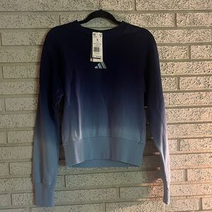 Adidas Women's Navy to Light Blue Ombre Sweatshirt